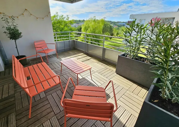 T3 Universites & Hospitals - Havre De Paix Pres - Parking - Terrasse Apartament *